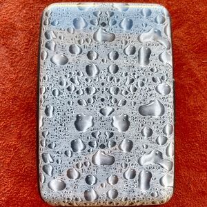 Unique RAINDROPS Print Hard Shell BUSINESS CARD HOLDER Case